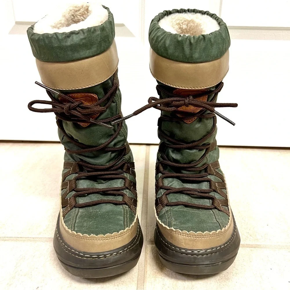 ALDO FLORENDAY Winter Boots Womens Fleece Lined Siesta green brown size 6 Canada